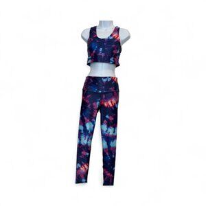 Cima Activewear 2-Piece Tie-Dye Leggings & Sports Bra Set – One Size